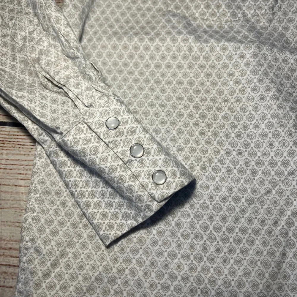 Vintage‎ Ely Cattleman Pearl Snap Mens Large Western Shirt Cowboy AOP Button Up